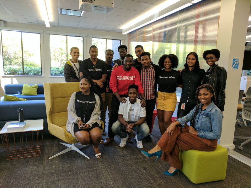 As part of a diversity initiative, Google has launched Howard West, a three-month engineering residency on its campus for Howard University computer science majors, male and female. The students are shown at the Googleplex. Engineer James Damore took issue with the company’s efforts at gender diversity. (Google)